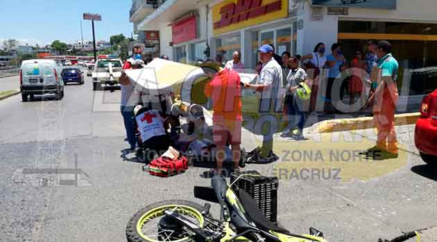 ¡Herido en fuerte choque!