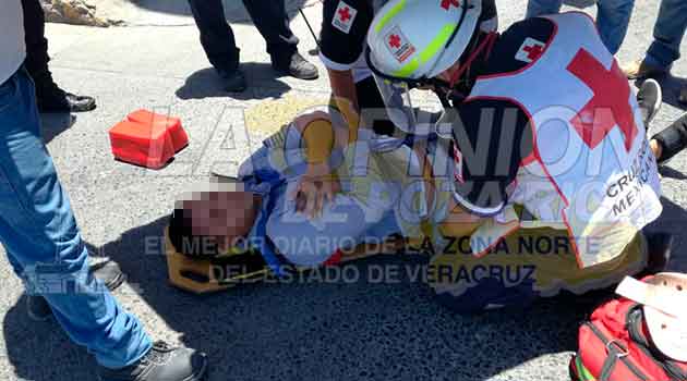¡Herido en fuerte choque!
