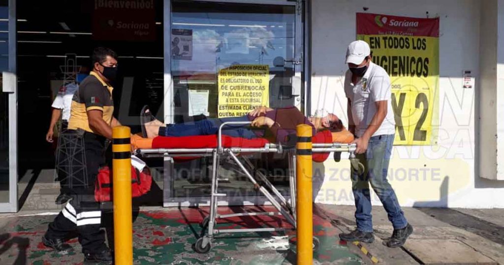 Lesionada en centro comercial
