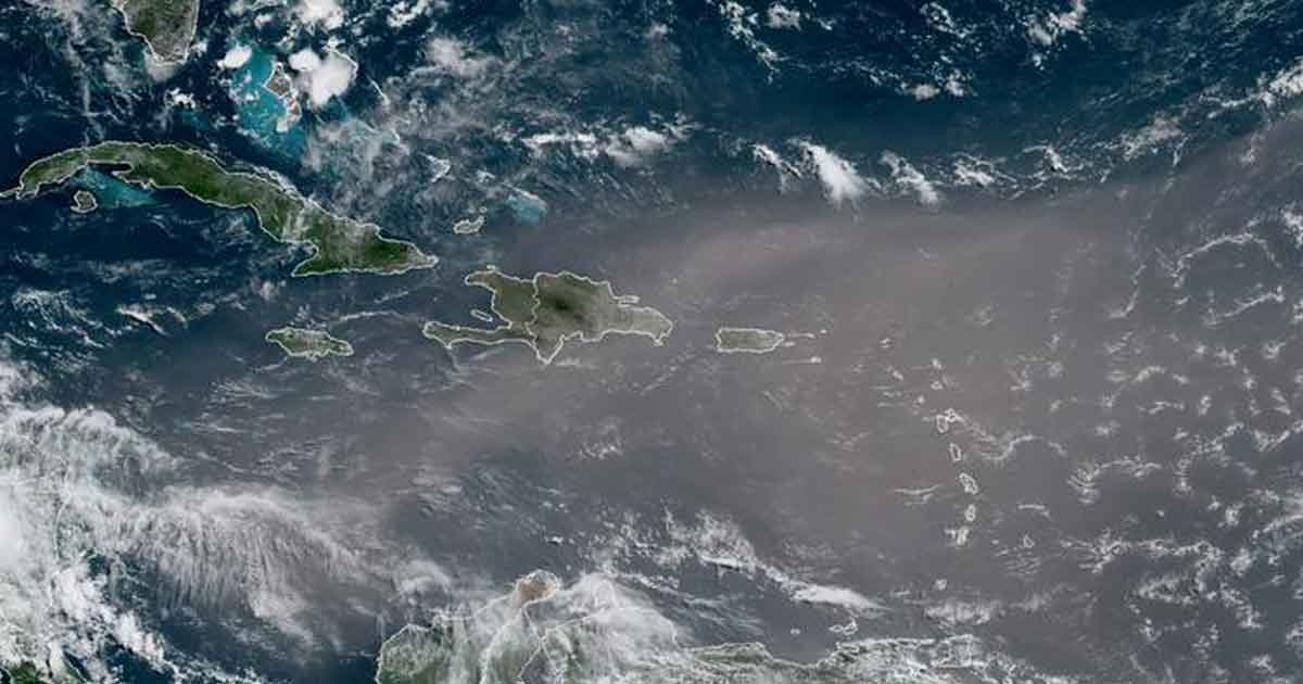 Nube de polvo del Sahara pasará sobre la Península de Yucatán y la vertiente del Golfo de México durante esta semana