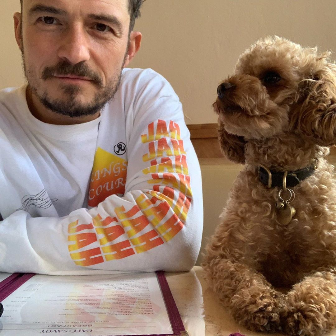 Orlando Bloom se tatúa en el pecho en honor a su perro muerto