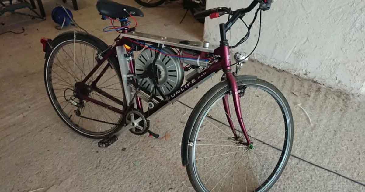 Crea una bicicleta eléctrica que viaja a 110 Km/h usando una lavadora (Video)