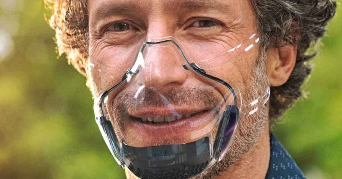 EU aprueba el primer cubrebocas transparente. Se purifica solo, resiste hasta el fuego y es N99