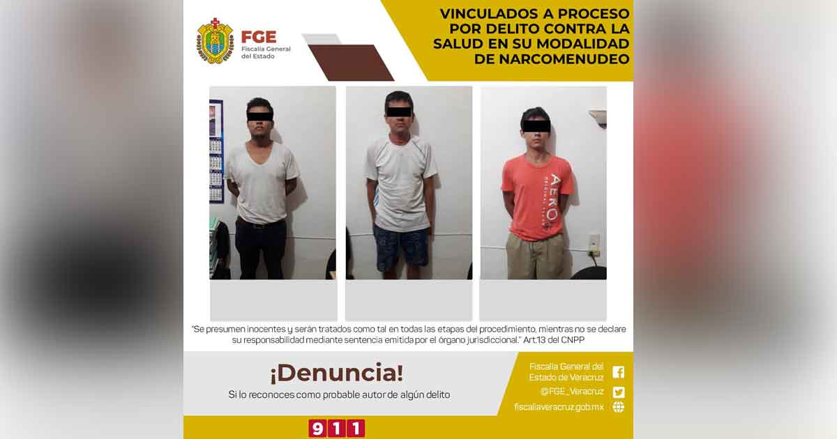 Vinculados a proceso por delito contra la salud