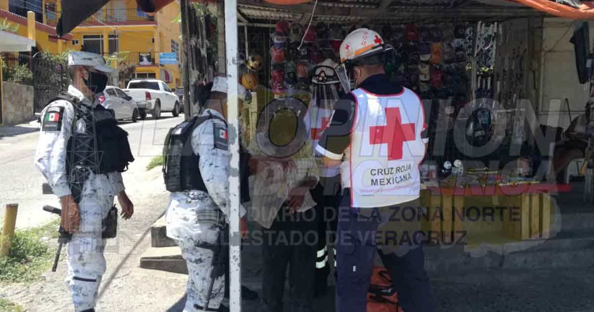 Sufre caída y se abre la cabeza