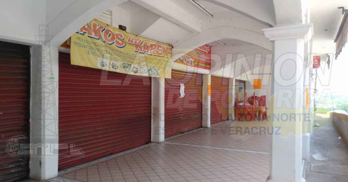 Cierran muchos negocios en Coatzintla por el Covid-19