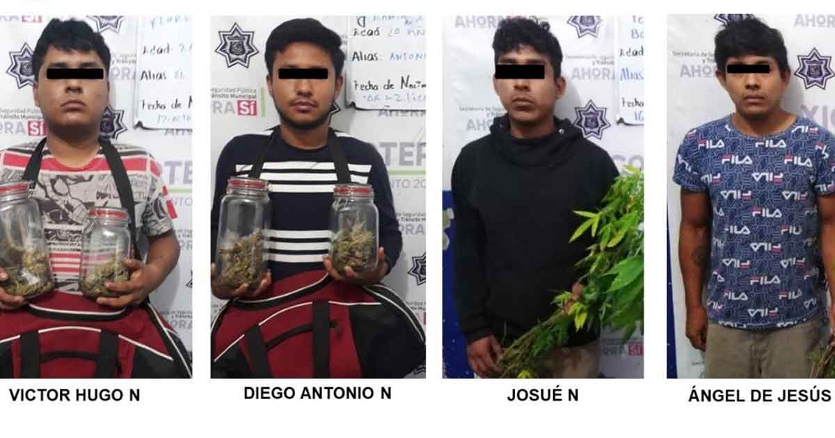 Escondían droga, los detiene la policía