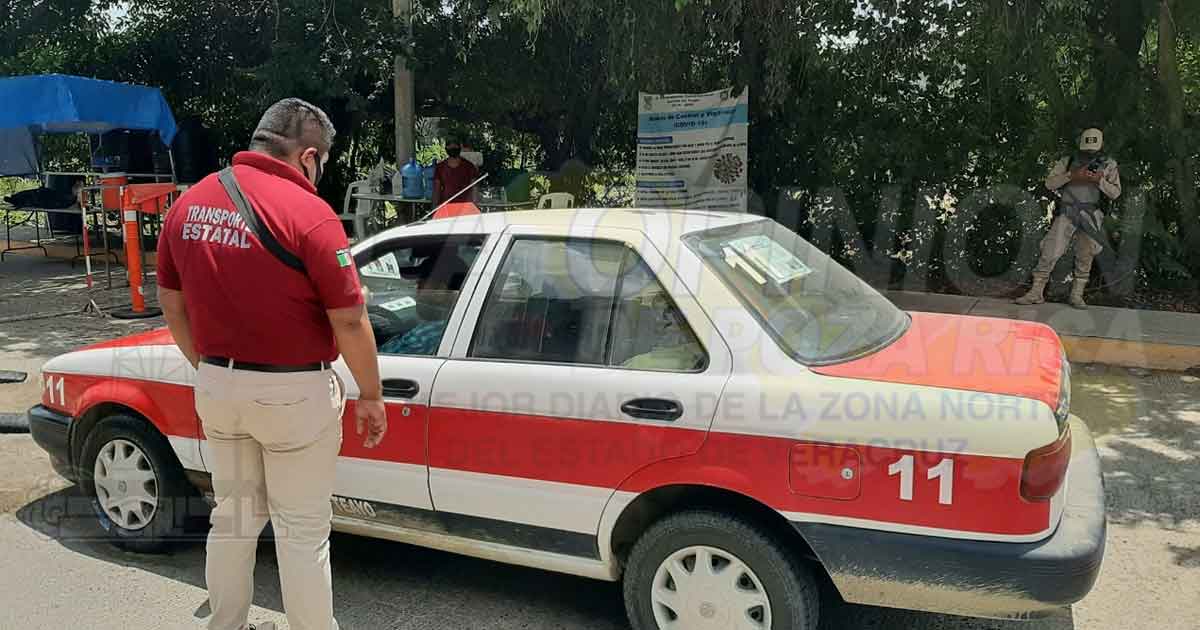 inspeccionan taxis y autobuses en Castillo de Teayo
