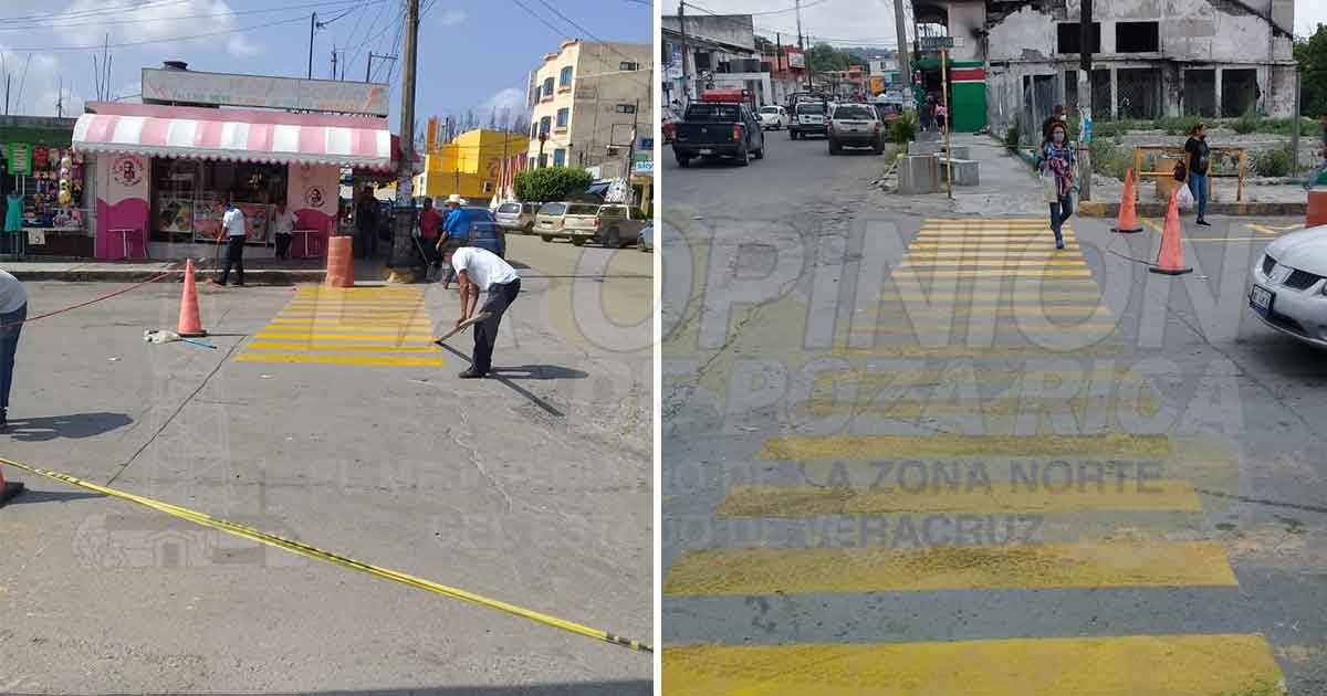 Brindan más seguridad a peatones en Cerro Azul