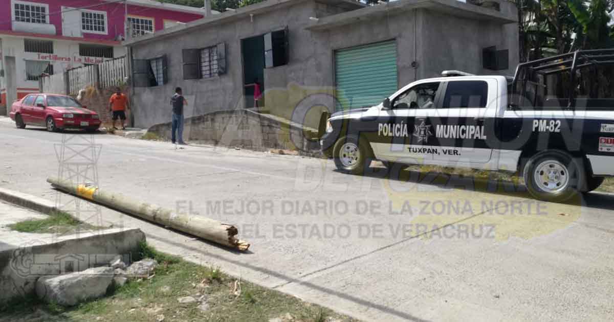 Derriba poste de teléfono