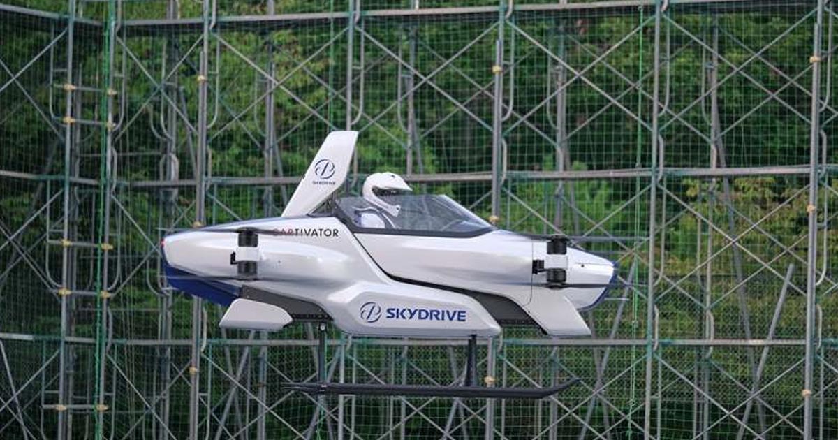 (Video) Japón logra un sueño: el auto volador más pequeño del mundo levanta, en vuelo de prueba