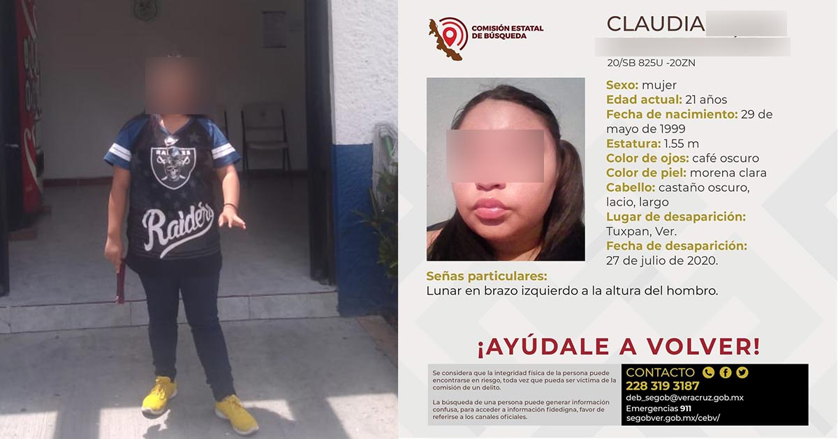 Ubican a joven desaparecida