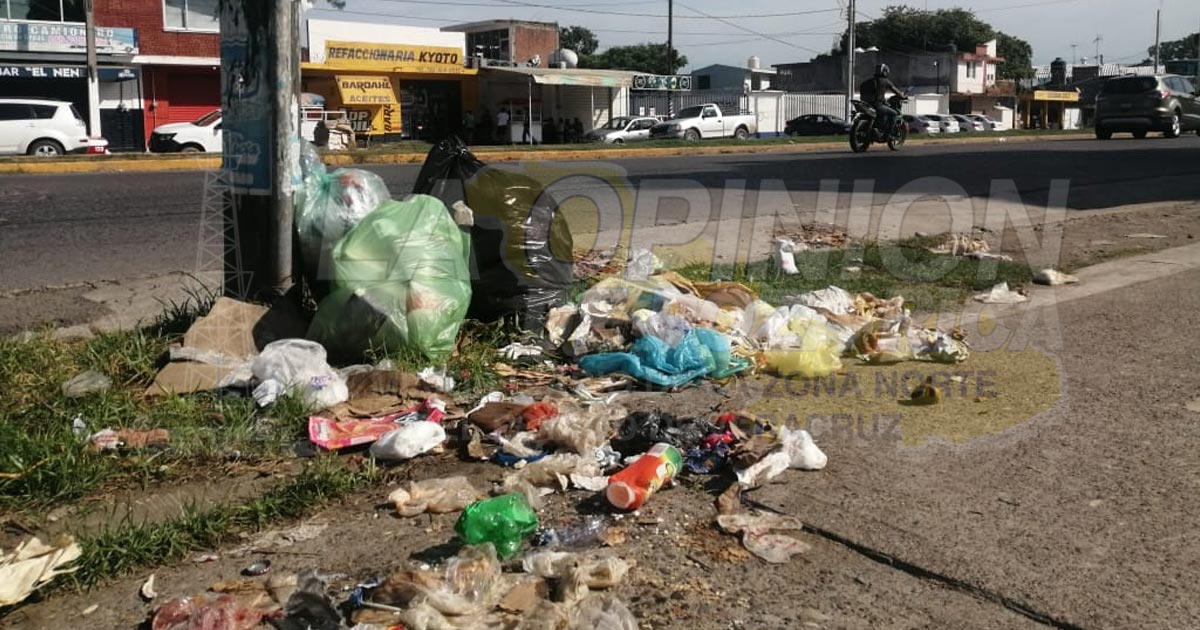 Basura por doquier en Tihuatlán