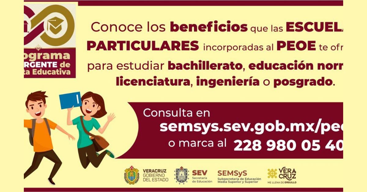 Escuelas particulares se integran al Programa Emergente de Educación