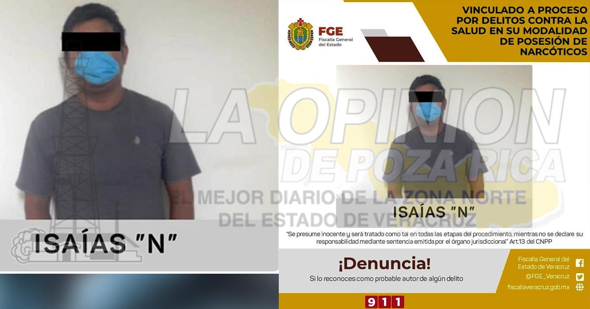Vinculado a proceso por delitos contra la salud, en Tlapacoyan