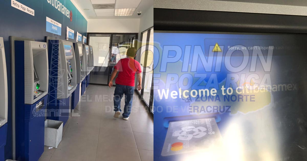 No sirven los cajeros de Citibanamex y Bancomer
