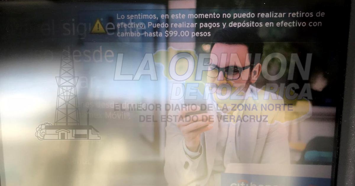 No sirven los cajeros de Citibanamex y Bancomer