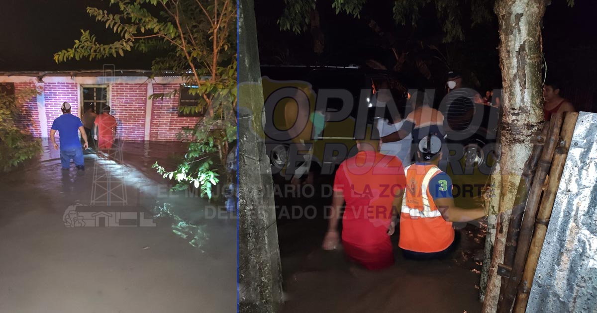 Desbordan arroyos en Cazones y provoca inundaciones