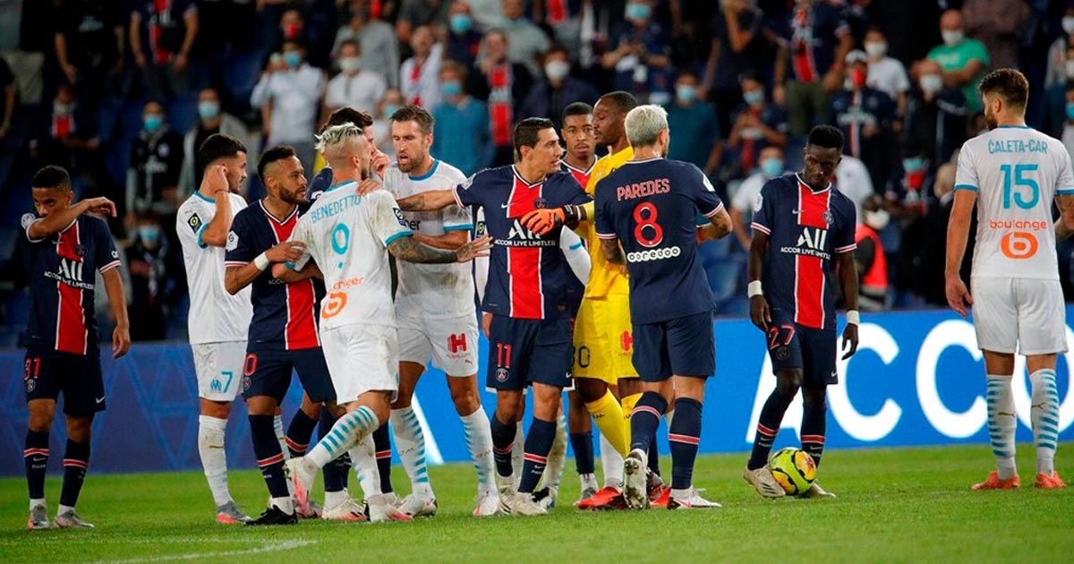 Entre golpes, Marsella se impone al PSG que sigue sin ganar