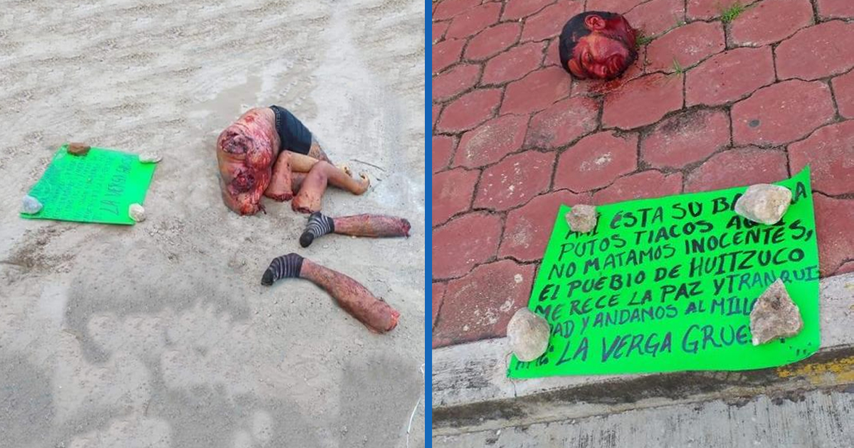 Los restos humanos en dos puntos de Huitzuco