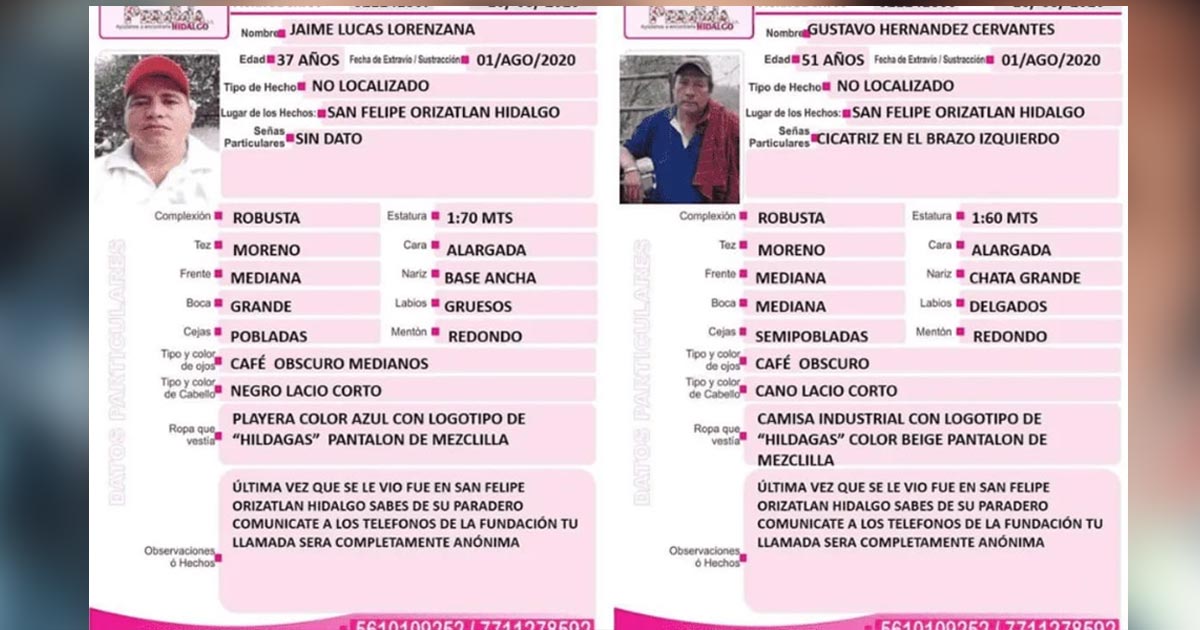 Cumplen un mes sin saber nada de ellos