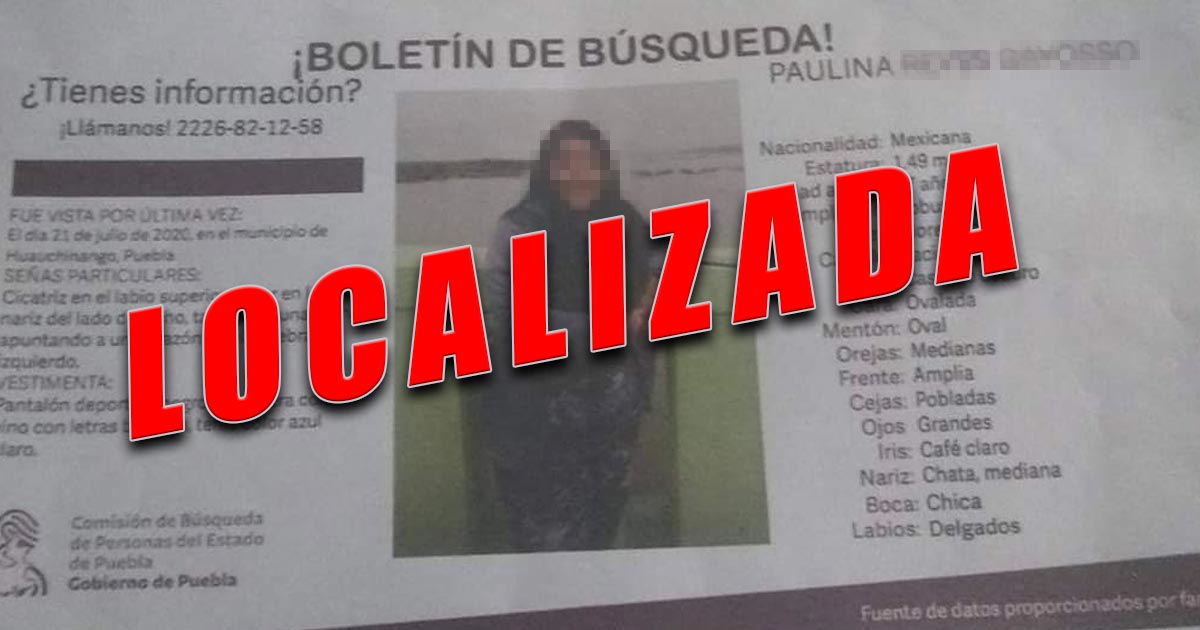 Paulina regresó a casa