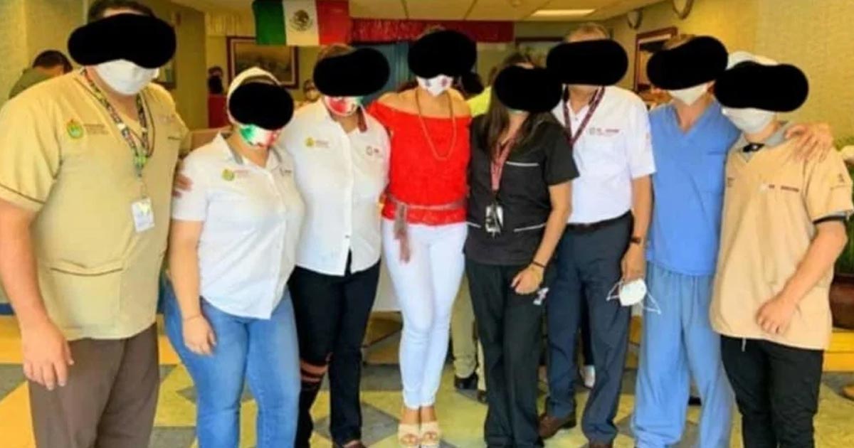 Hacen fiesta mexicana en hospital de Veracruz, en plena pandemia