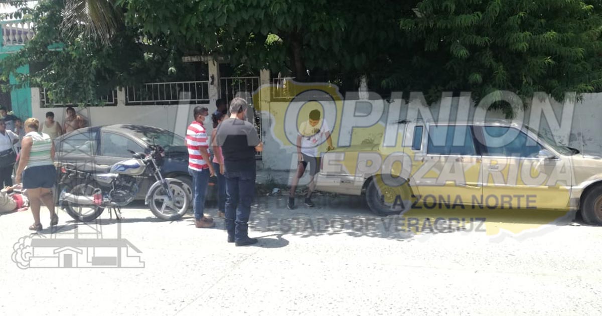 Herido en choque de motos