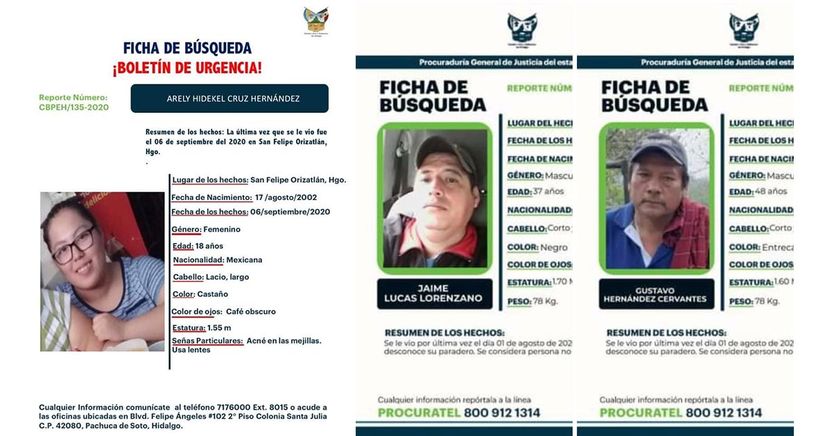 ¡3 desaparecidos en menos de 2 meses!