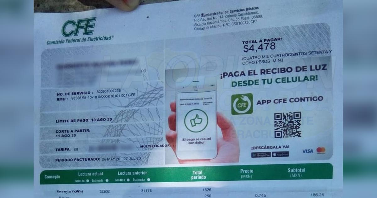 Excesos y negligencia de la CFE