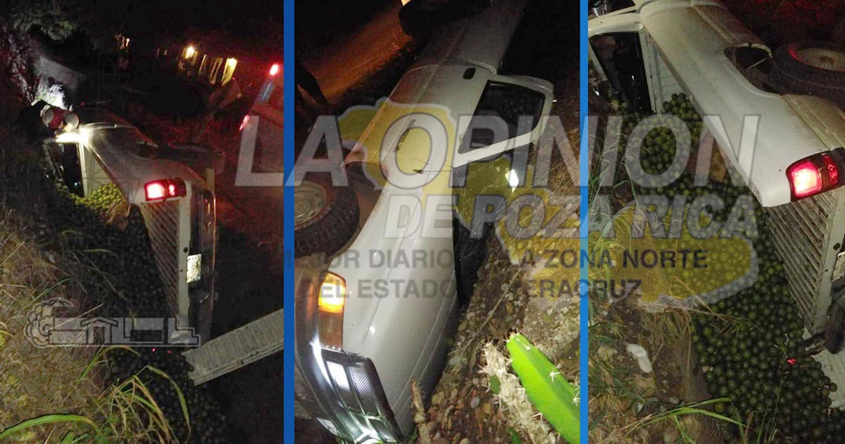 Vuelva pick-up cargada con cítricos