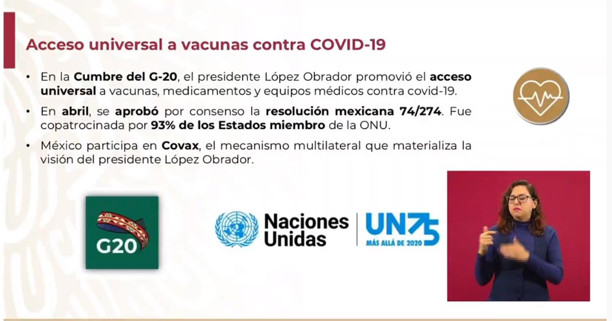Garantiza México 100 millones de vacunas contra COVID-19