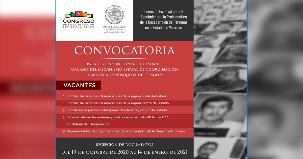 Emite Congreso convocatoria para nueve vacantes en el Consejo Estatal Ciudadano