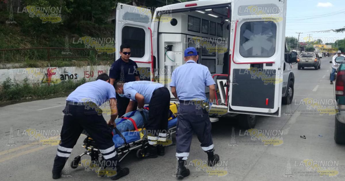 Marino herido al caer de su motocicleta
