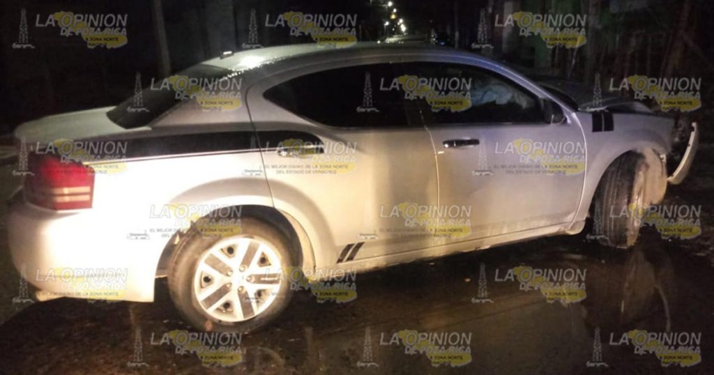 Militar destroza su auto en choque