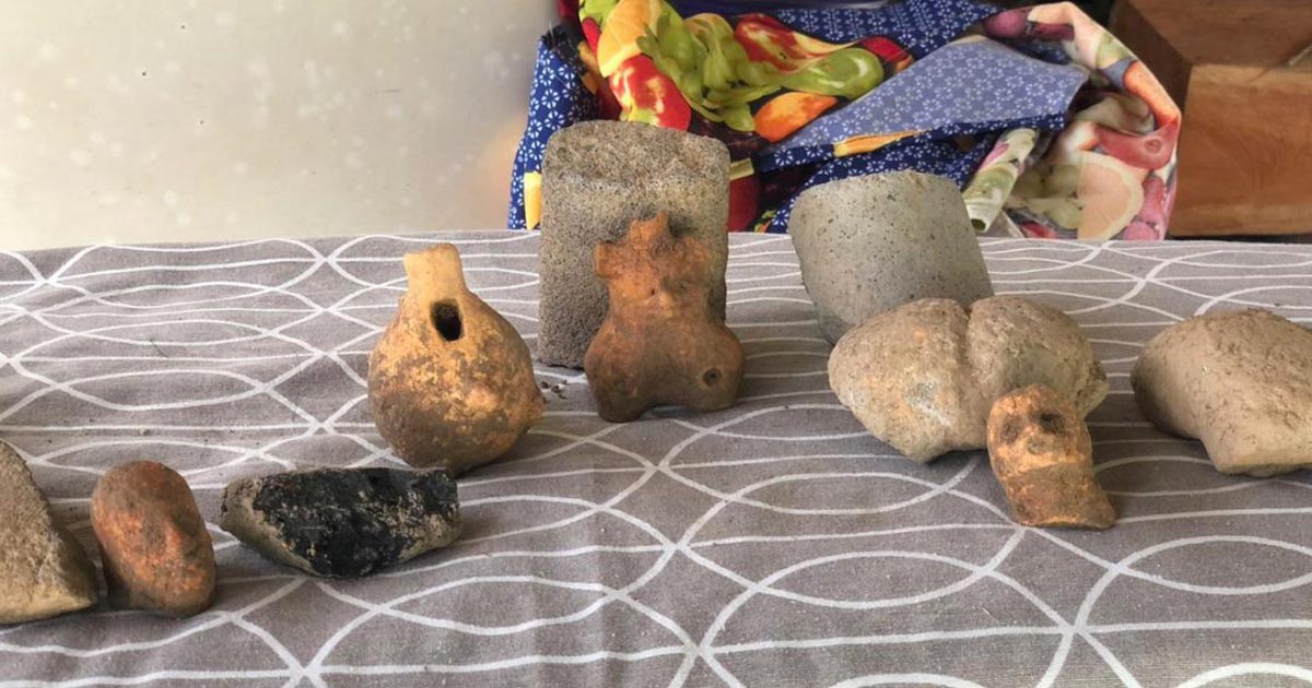 Hallan piezas prehispánicas en Potrerillo