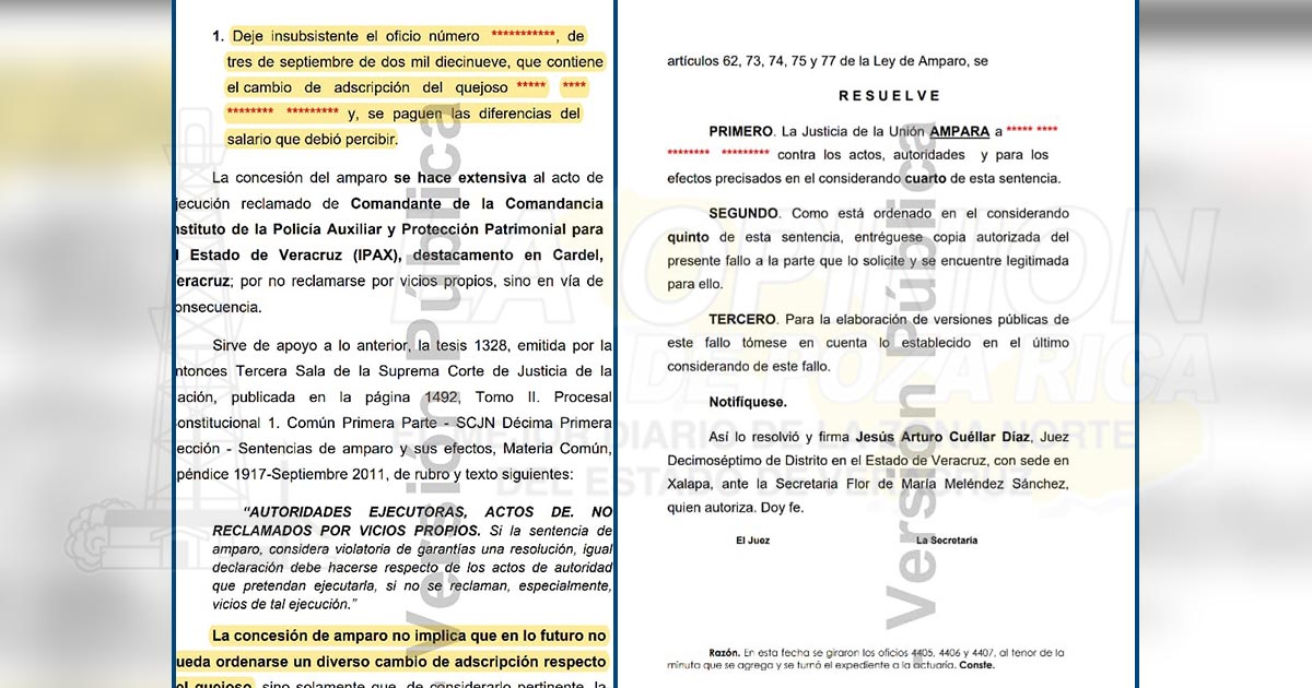 Seis ex elementos del IPAX se manifestaron