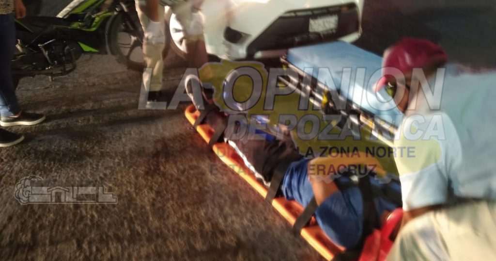 Motociclista fracturado al estrellarse