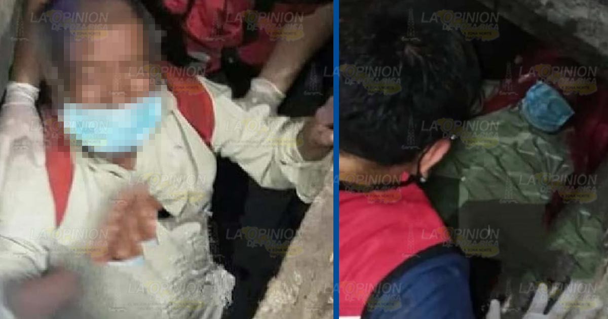 Abuelito lesionado al caer a una alcantarilla abierta