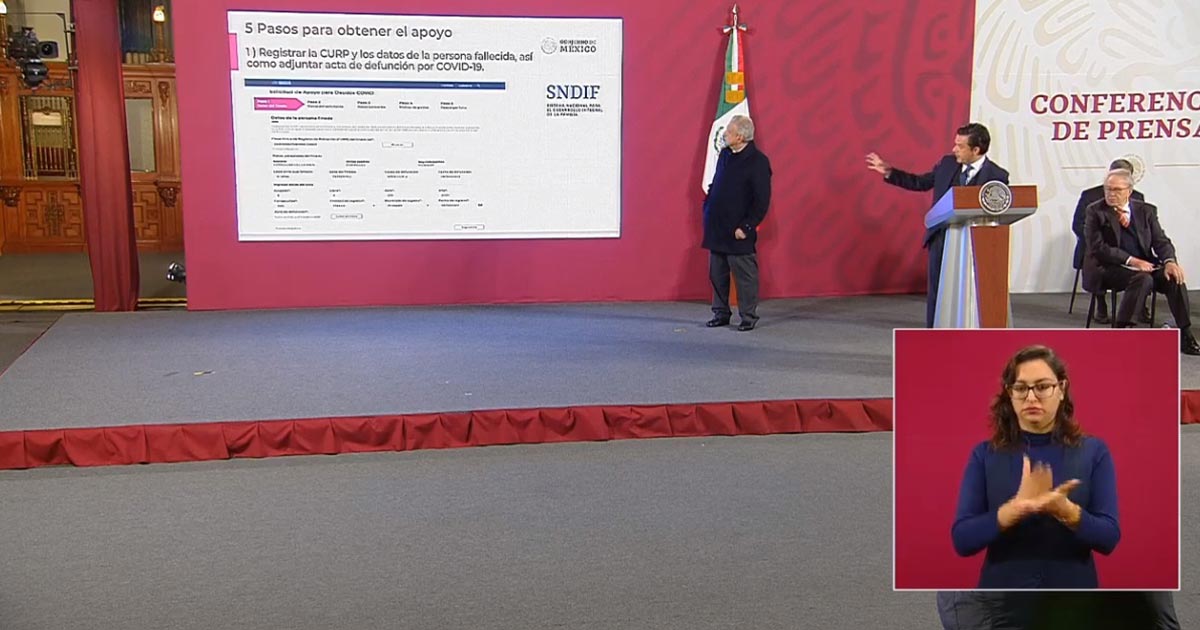 Darán $11 mil a deudos por COVID-19