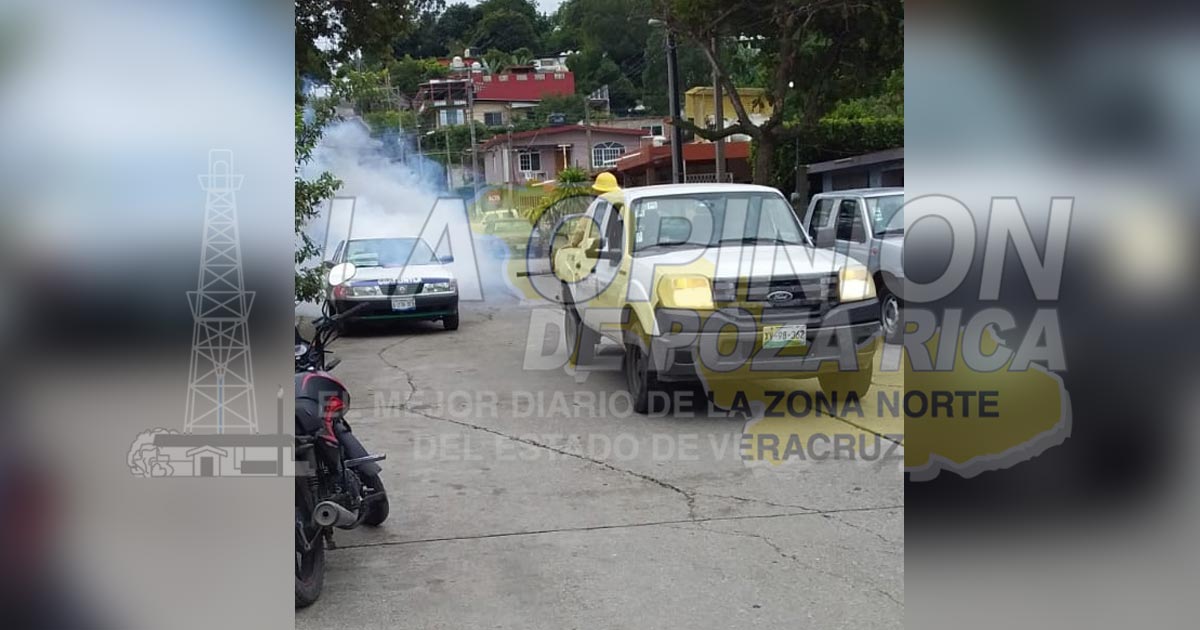 Coordinan ayuntamiento y Jurisdicción Sanitaria fumigación contra dengue en Coatzintla