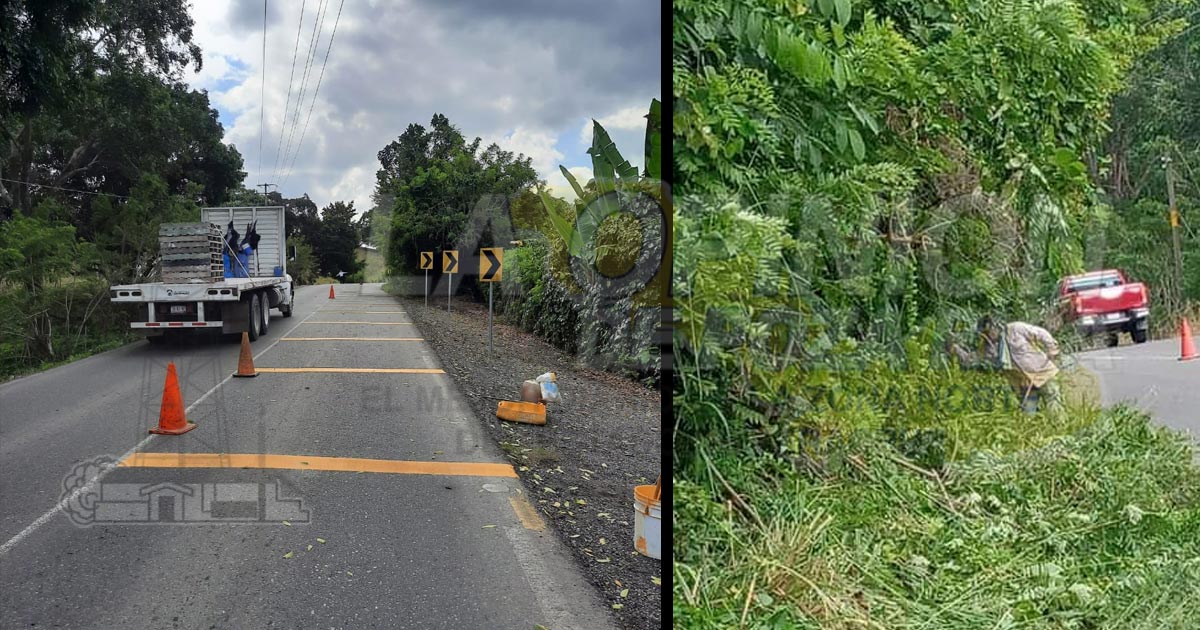 Previenen más accidentes sobre la curva La Viuda, en Cazones