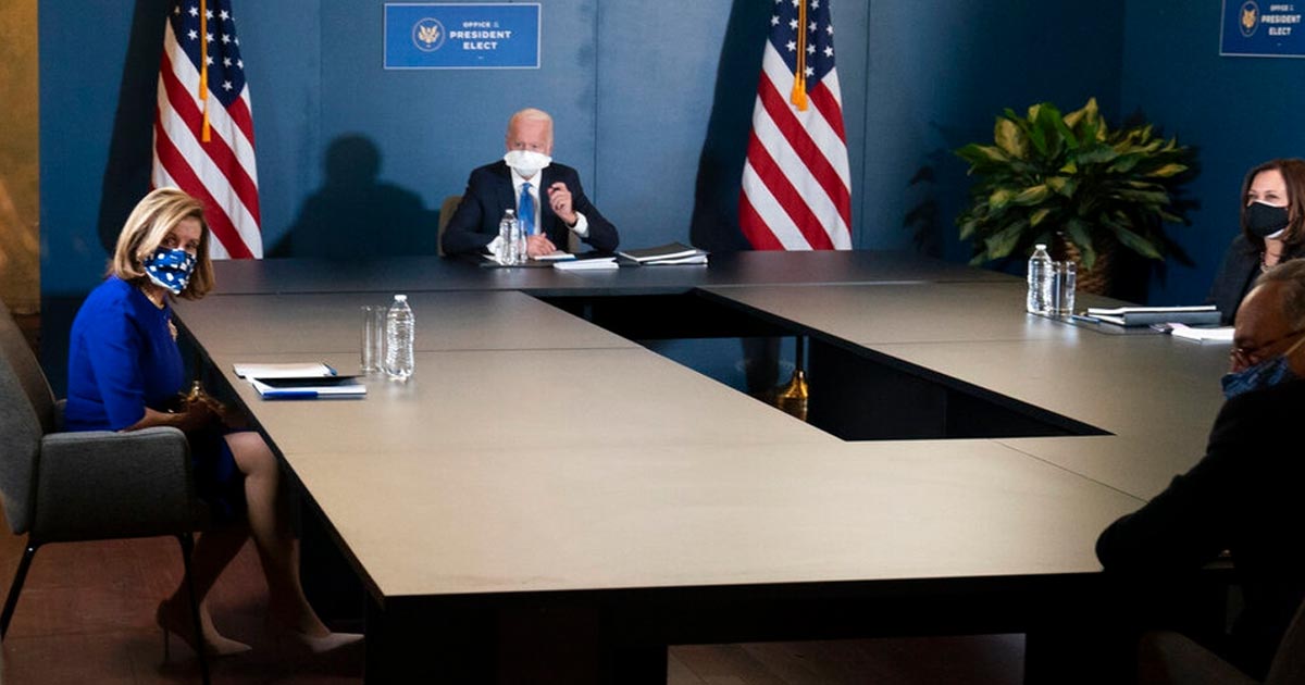 Biden se reúne con líderes demócratas para paquete de asistencia económica por covid-19