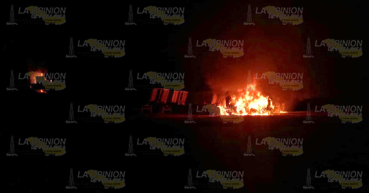 Se quema maquinaria pesada