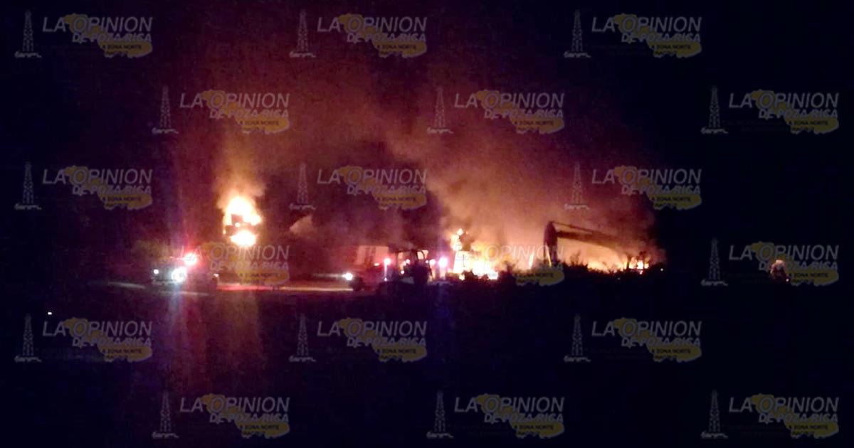 Se quema maquinaria pesada