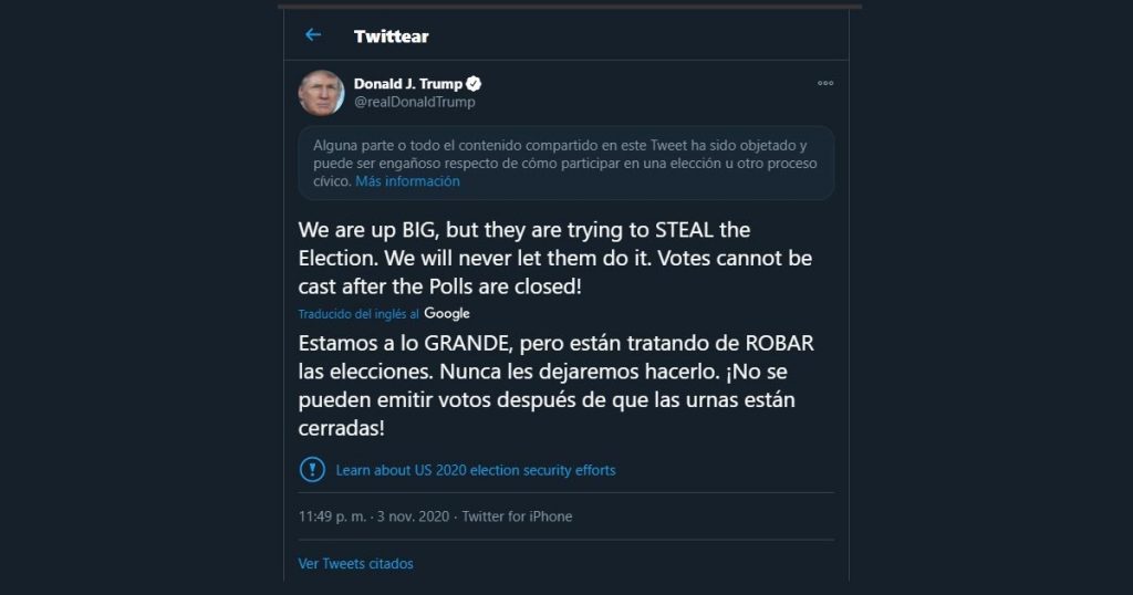 Elecciones #EUA2020 (MINUTO A MINUTO)