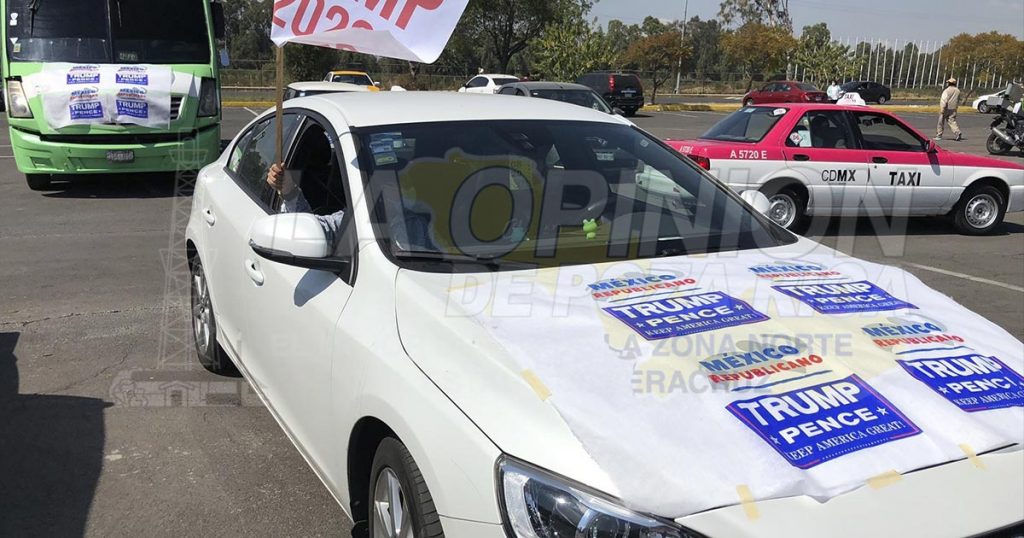 Realizan en CDMX caravana en apoyo a Donald Trump