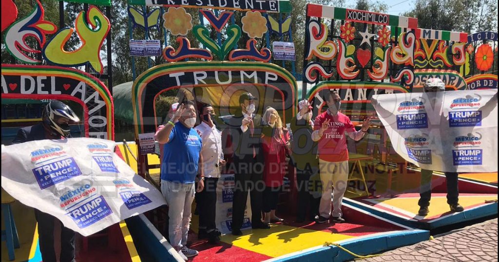 Realizan en CDMX caravana en apoyo a Donald Trump