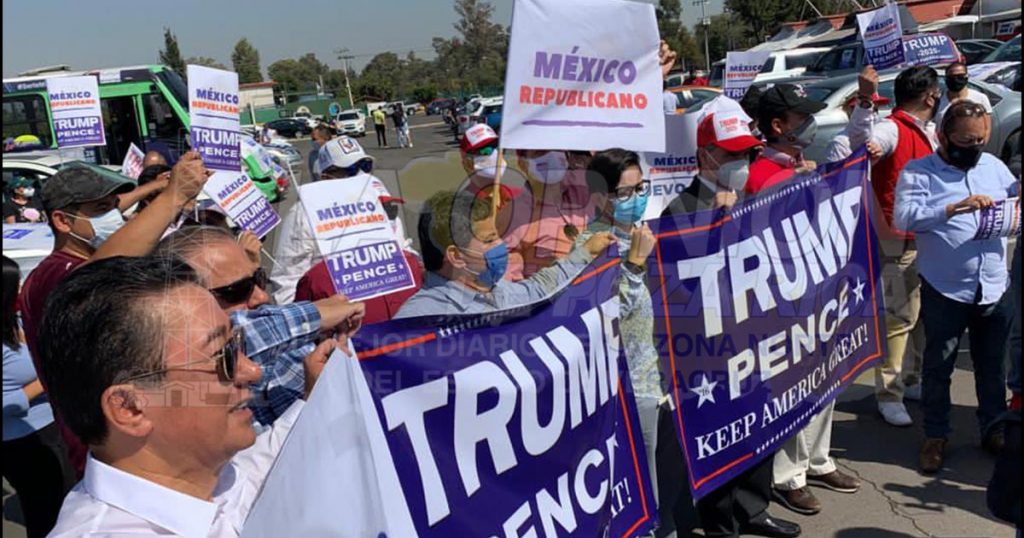 Realizan en CDMX caravana en apoyo a Donald Trump