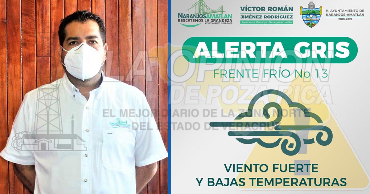 A tomar precauciones por el frente frio número 13